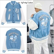 UNDERTRAP bomber jacket made of thick, soft PE felt with pockets on both sides, unisex wide form HYP