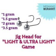 Jighead for Light & Ultralight Angler (UL) Game 1g,1.5g,2g, 3.5g #casting #UL #siakap #pari