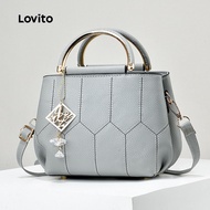 Casual Plain Multiple Compartments Hardware Pendants Bucket Bag Daily Commute Small Shoulder Bag for