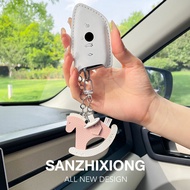 SANZHIXIONG | เคสกุญแจหนังสำหรับ BMW