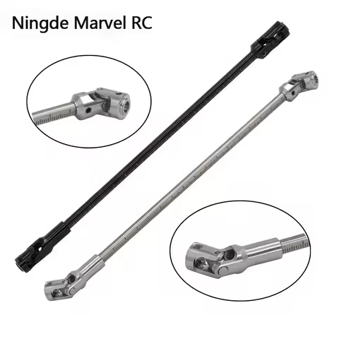 Universal Joint Drive Shaft Stainless Steel DIY Cut Length Drive Shaft for 1/10 LCG RC Crawler Robot