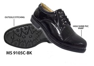 Newmen 9105 Black PVC Shoe or Kasut Potong Hitam PVC Kilat/Kasut Kawad