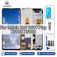 For Infinix Hot 10 11 Play X688 LCD Hot10 X688C X688B Display Touch Screen Digitizer Assembly Repair