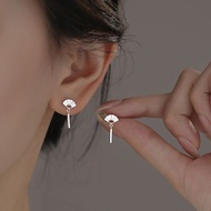 999 silver fan earrings for women new Chinese style small ea999银扇子耳钉女新中式国风小巧耳环精致设计时尚古风耳饰7.20