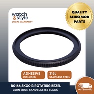 R0166 SKX013 Coin Edge Rotating Bezel - Sandblasted Black
