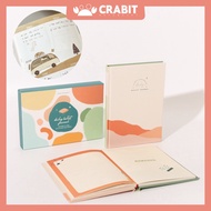 Crabit Playful Daily Bullet Journal Book - 12 months layout Bullet Journal preprinted book, color pr