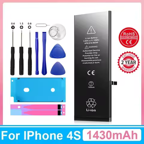 XDOU 2023 Phone Battery For IPhone 4S IPhone4S With Free Repair Tools Kit 1430mAh High Capacity Bate