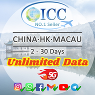 ICC ChinaHK&Macau 3-30 Days Unlimited Data SIM Card|Good for Xinjiang|VPN ready|China Unicom Network