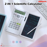 SIRENU8Y0C Scientific Calculator with LCD Notepad, Foldable 12 Digits Math Calculator, Functional 2 