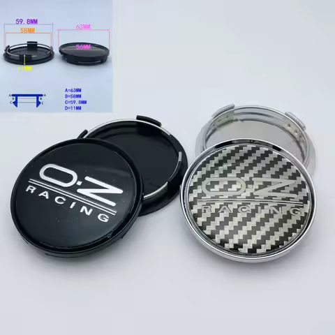 4pcs 63mm ( Clips 58mm ) O.Z OZ Racing Logo Emblem Car Wheel Center Caps Wheel Rim Hubcaps Cover Fit