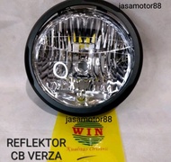 REFLEKTOR LAMPU DEPAN CB VERZA KOMPLIT