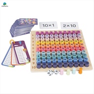 Wooden Math Toy 99 Multiplication Table Math Arithmetic Teaching Aids for Kids Gifts