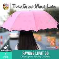 3D Folding Umbrella Magic Folding Umbrella 3 Dimensional Magic Out Motif When Exposed to Rain Umbrel