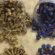 304 Stainless Steel Burnt Titanium Outer Hexagon Hollow Self-Tapping Screws Electric Vehicle Electri