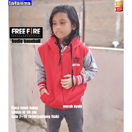 เสื้อแจ็กเก็ต มีฮู้ด ลาย Free Fire สําหรับเด็กอายุ 9-14 ปี