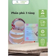 3 Layers Of Beautiful make-up Powder, Snail Oil Alkaline Makeup Powder