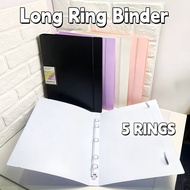 Long Ring Binder Folder 5 Holes Arch File With Strap Thicken PP File Folder Document Organizer