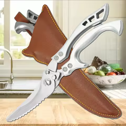 Kitchen Scissors Stainless Steel Kitchen Poultry Shears Chicken Bone Shear Fish Duck Butter Vegetabl