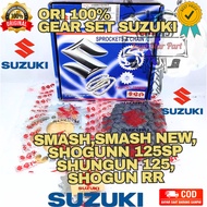 Ori Package GEAR SET ORIGINAL ORIGINAL SUZUKI SGP SMASH, SMASH NEW, SHOGUN 125 GER GEAR Chain One SET Pull Chain