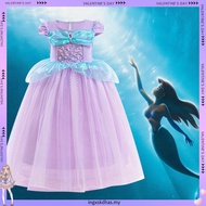 ❤️Girls Princess Cosplay Mermaid Cinderella Rapunzel pakaian kanak-kanak kostum pakaian mewah mewah 