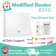 READY STOCK IN MALAYSIA B310 Unlocked Modify Modem 4G Router B310 Unlimited WiFi Tethering modem