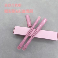 Bộ 3 Cọ Trang Điểm Mini Di Động Có Nắp Đậy Cho Phấn Mắt Blusher Son Môi Ứng Dụng Dụng Cụ Mỹ Phẩm Tiệ