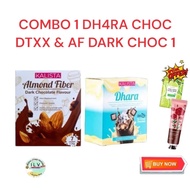 Meal replacement Almond Fiber + Detox Dhara coklat vanila