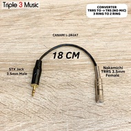 TRRS Female Converter Cable 3.5mm to TRS male 3.5mm 18cm OFC JAPAN STANDARD
