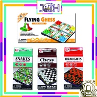 Mini Pocket Magnetic Game Set - Chess/Draughts/Snake/Aeroplane