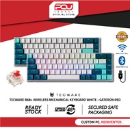 Tecware B68+ Wireless Mechanical Keyboard White - Gateron Red