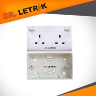 (SET)PVC CA 2GANG DOUBLE SOCKET 13A WITH 3X6 NUT BOX
