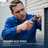 GE Valve Core Removal Tool Vacuum Rated Valve Core with Dual Valve for HVAC Repair HVAC Maintenance 
