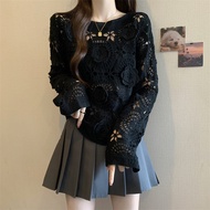 AIYITI | Fall French Lace Knit Sweater