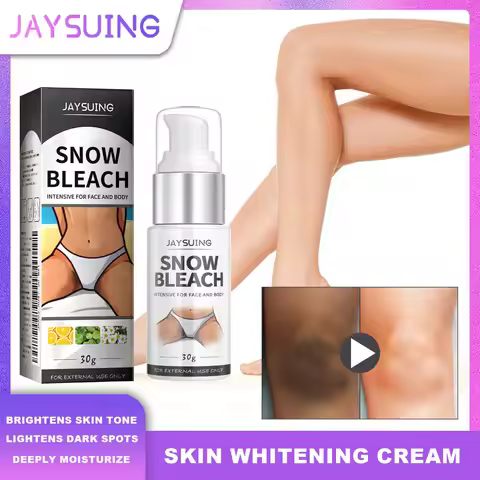 Jaysuing Snow Bleach Cream Brightens Skin Tone Lightens Dark Spots Reduces Melanin Deposition Deeply