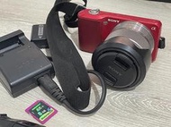 [二手]Sony Nex3 紅 變焦鏡頭18-55 mm 8GB記憶卡 二手單眼相機