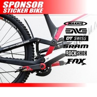 MTB bike cutting sticker sponsor brand mtb accessories