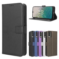 Suitable for Nokia C32 4G Phone Case Nokia C32 Phone Leather Case Diamond Pattern Lanyard Card Flip 