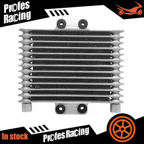 Motorcycle Universal Engine Oil Cooler Radiator Aluminum 125ml Cooling Radiators Dirt Bike Pit Bike 