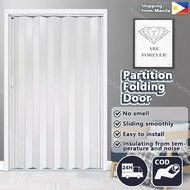 Accordion Sliding Door PVC folding door  indoor household partition track door kitchen bathroom partition door