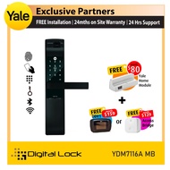 Yale YDM7116A Biometric Mortise Lock (Matte Black) Digital Lock 【FREE BLUETOOTH】
