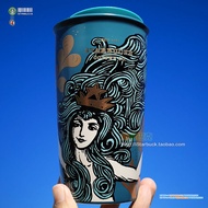 Ins Starbucks Cup Starbucks 2019th Anniversary Celebrate the Goddess of the Ocean Mermaid Double Layer Coffee Mug 12/oz