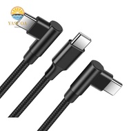 LARGLO 90 Degrees Type C Cable, Quick Charge 90 Degrees PD 60W Quick Charger Cord, Fast Charging Cab
