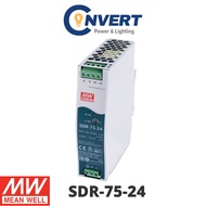 MEAN WELL (SDR-75 Series) SDR-75-24 Switching Power Supply with PFC Function - (75W) 76.8W 24V 3.2A