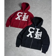 CALLE NEW OVERSIZE UNISEX MEN'S BOXY ZIPPER HOODIE SWEATER Wanita
