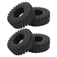 RC Car Tyre for AXIAL  4PCS 1.25 Inch Rubber Tires Accessories SCX24 FMS FCX24 Black Made of Materia