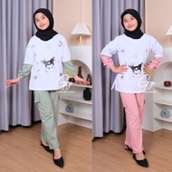 White combination size 13-15 years kuromi | Children's pants set size 13-15 years | Oeseat kuromi co