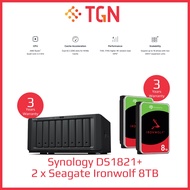 Synology DS1821+ Seagate 8TB Bundle x 2