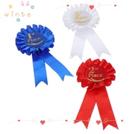 WINTE Rosette Ribbon, Recognition Ribbons Blue,Red,White Ribbon Award Set, Honorable Ribbon