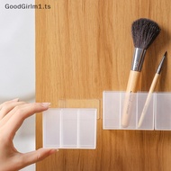 GoodGirlm1 Wall Mounted 3Grids Organizer Mirror Cabinet Self-adhesive Objects Storage Box TS