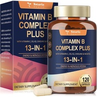 13-in-1 Vitamin B Complex Plus with Vitamin B1, B2, B3 (Niacinamide), B4, B5, B6, B7 (Biotin), B8 (I